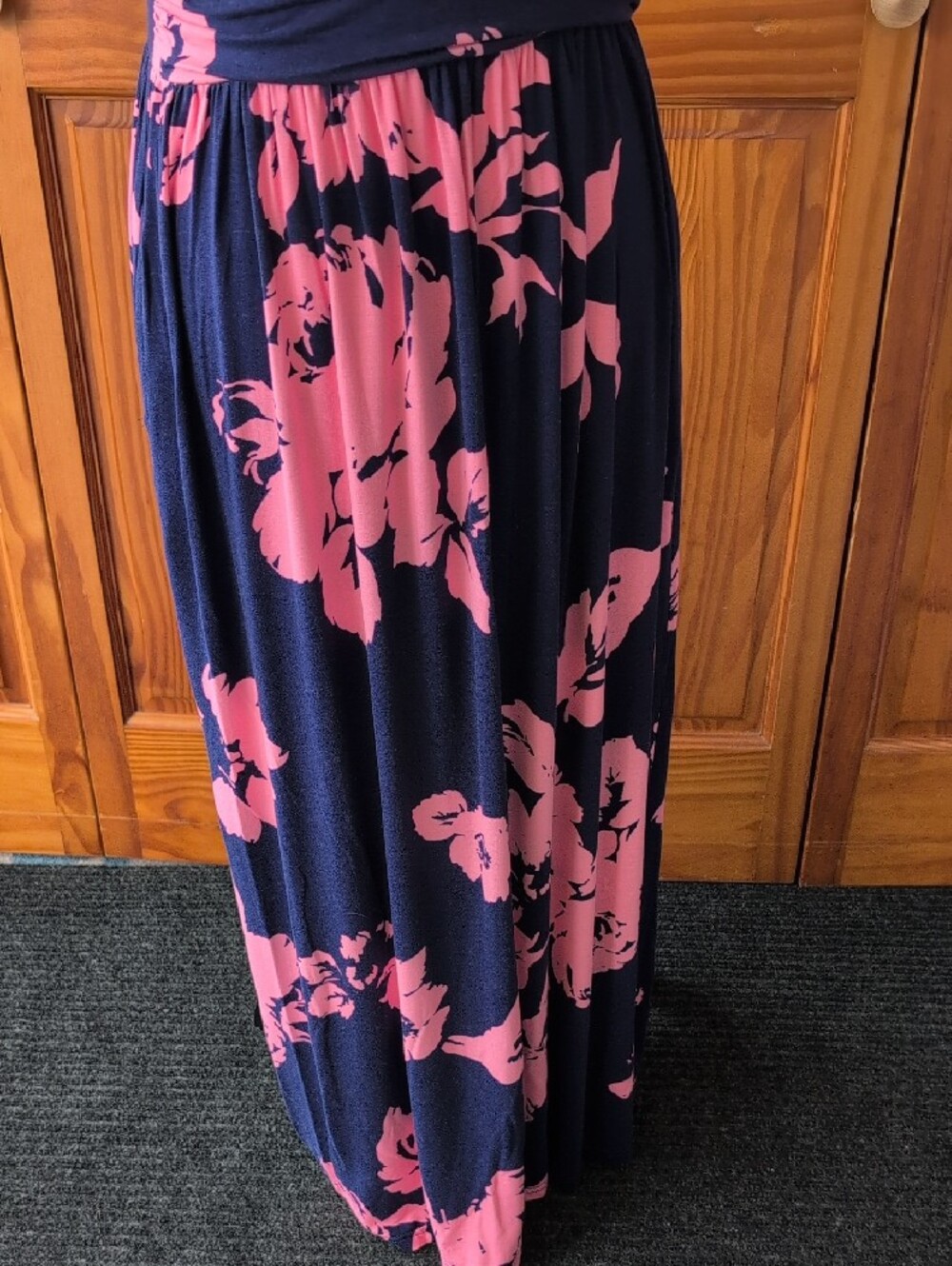 Floral Wrap Maxi Dress L M508 - Picture 3 of 6